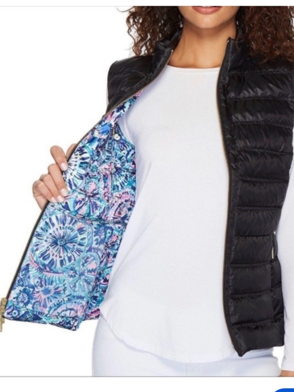 Lilly Pulitzer Elana Puffer Vest in Onyx